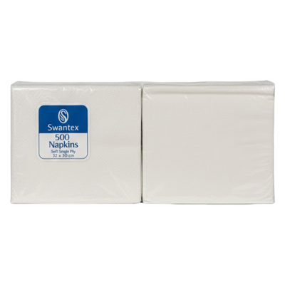 Swantex White Napkins 1ply 1x500s