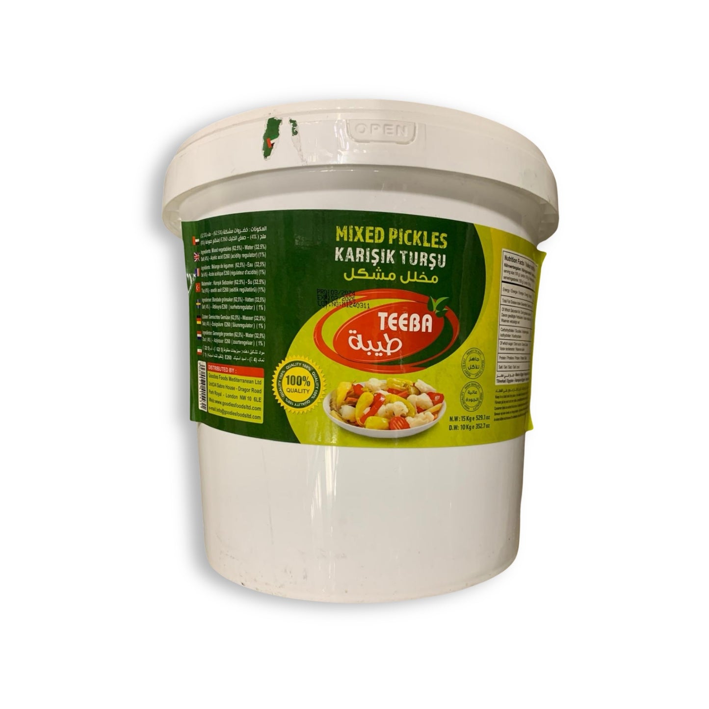 Teeba Mixed Pickle 15kg