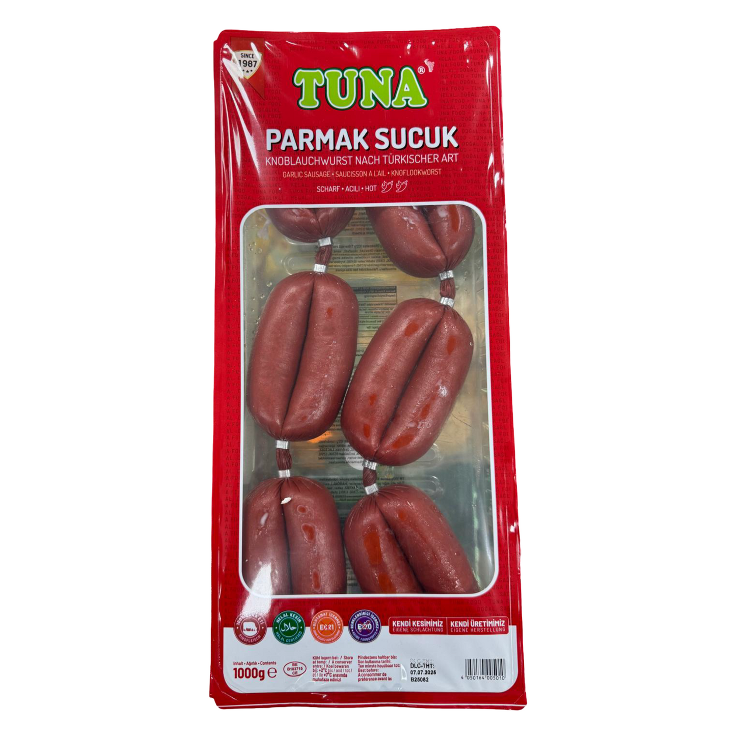 Tuna Parmak Sucuk Garlic Sausage 1kg