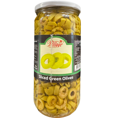 Village Sliced Green Olives 720g
