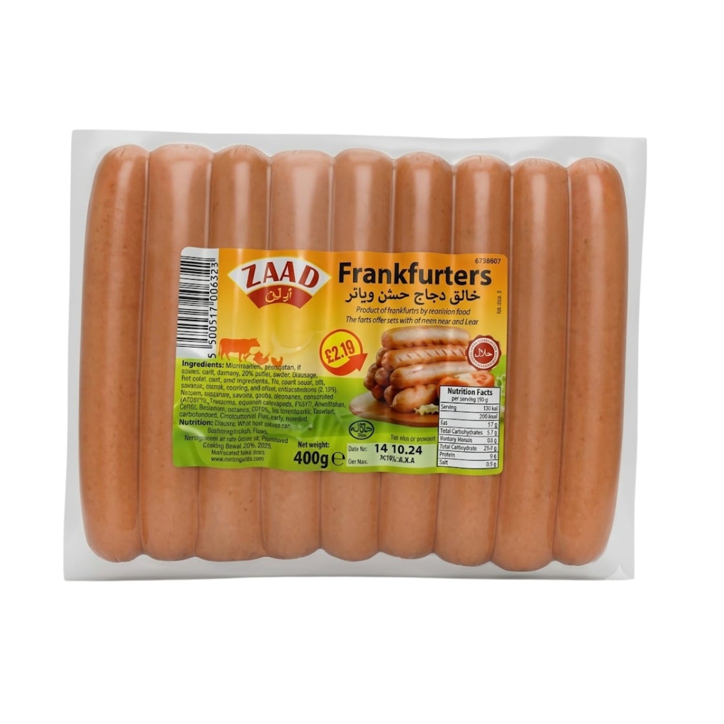 Zaad Frankfurters 400g