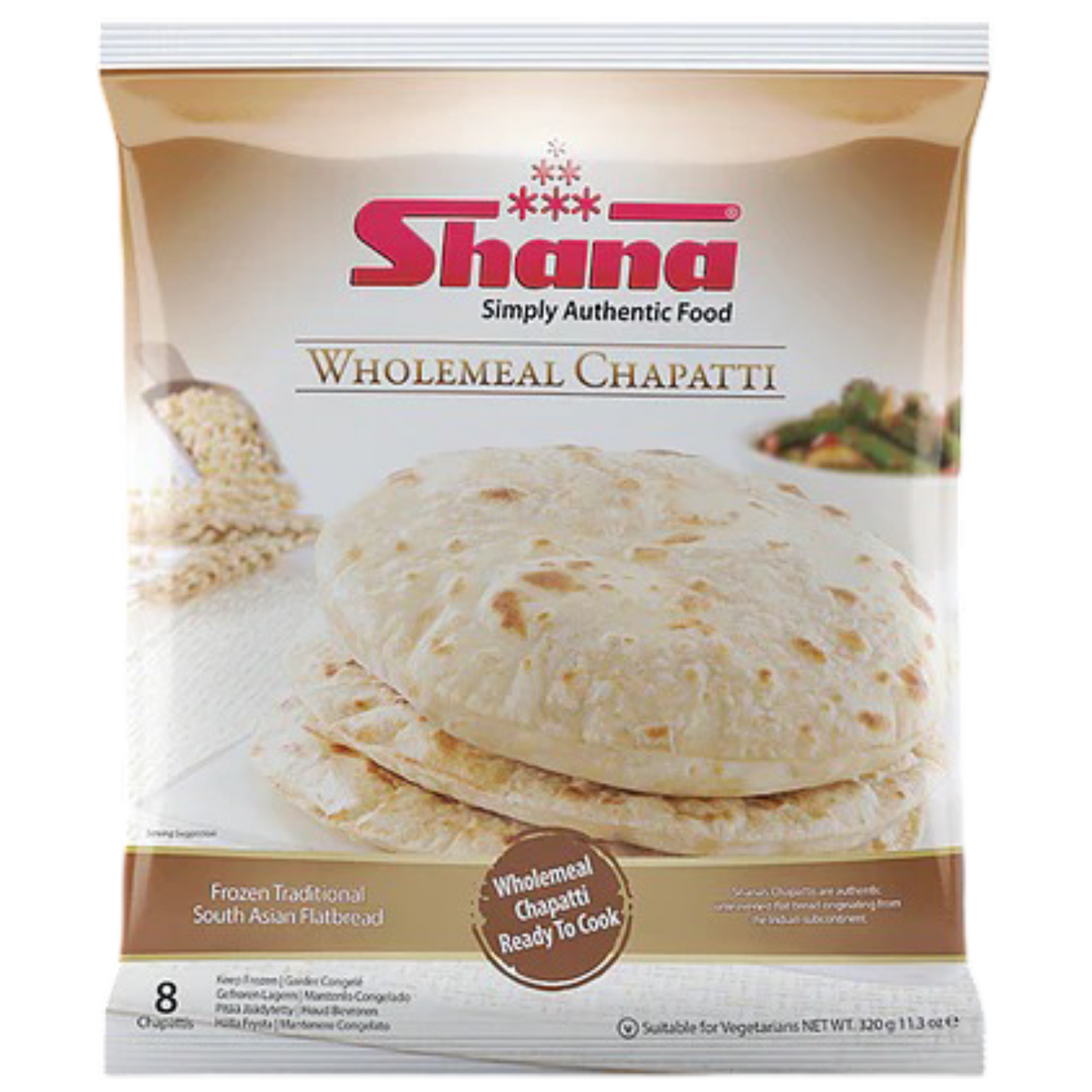 Shana Chapatti Wholemeal 320g