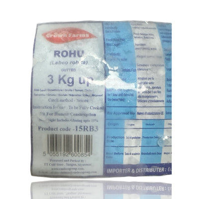 Crown Farm Rohu Whole Approximate Weight 3Kg
