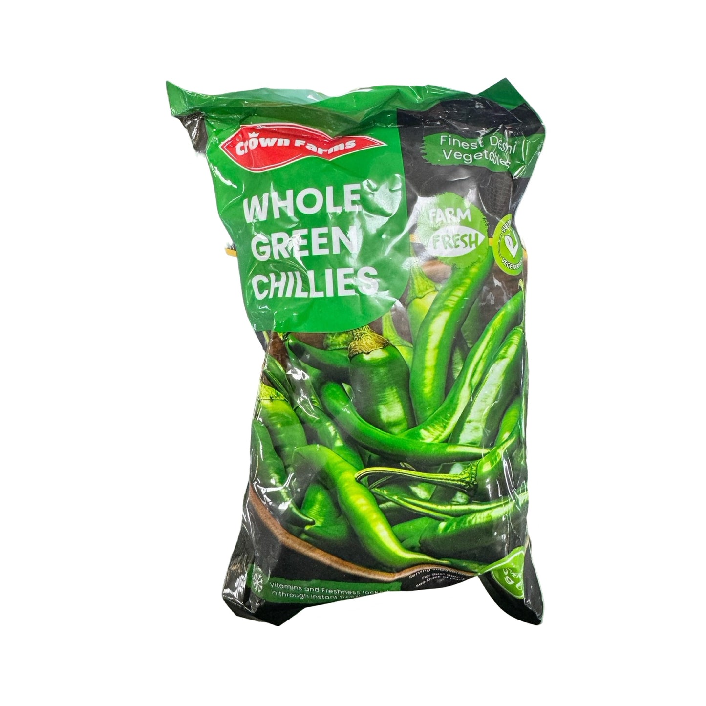 Crown Farm Whole Green Chilli 300g