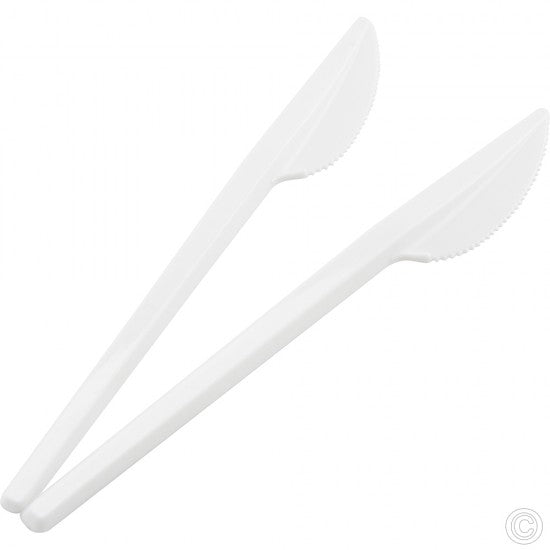 Bibi's White Knives Heavy Duty 100 Pieces