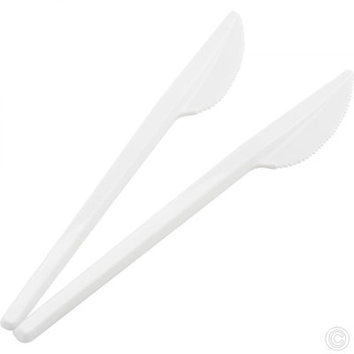 Bibi's White Knives Heavy Duty 100 Pieces