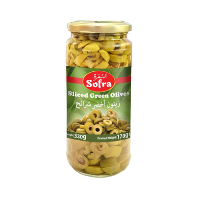 Sofra Green Olives Sliced 330g