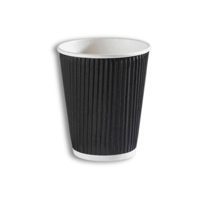 8oz Black Ripple Wall Cup 8oz