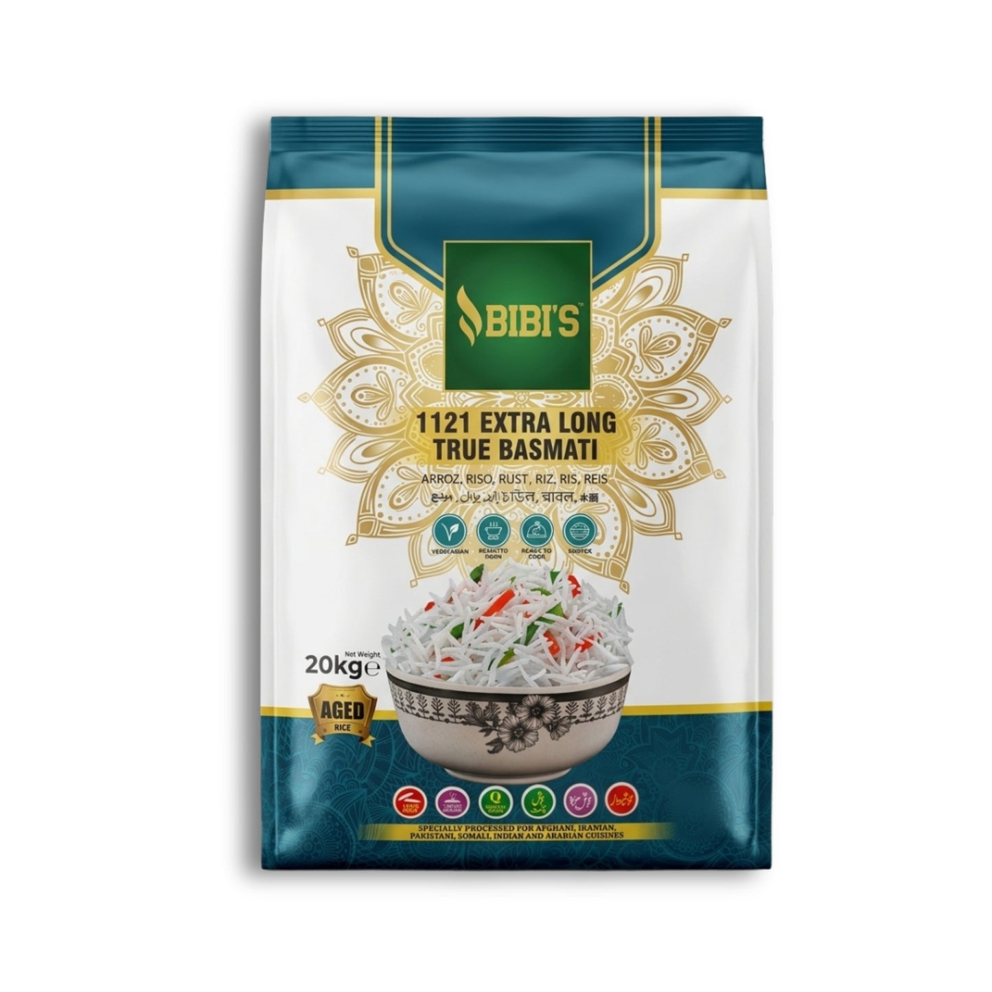Bibi’s 1121 Extra Long True Basmati 20 kg