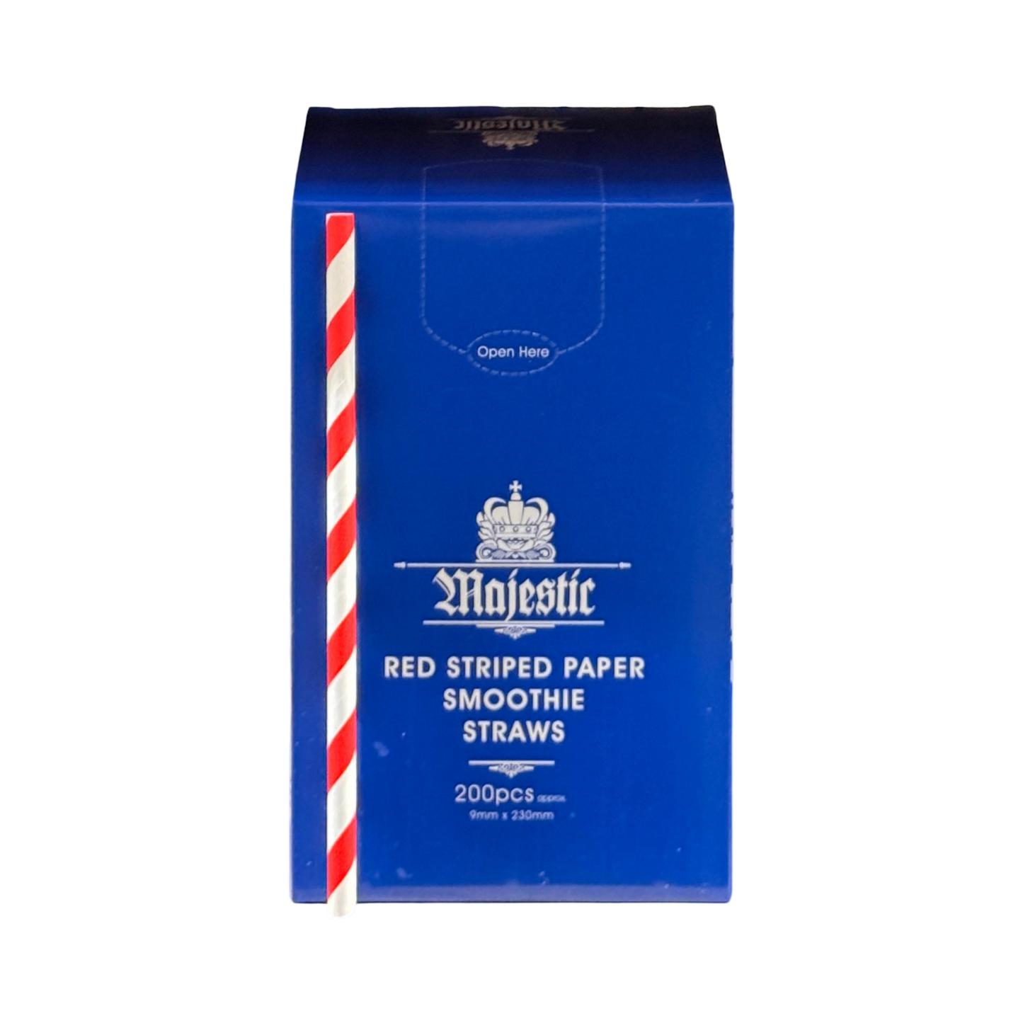Bibi's Red Striped Paper Straws 1x200