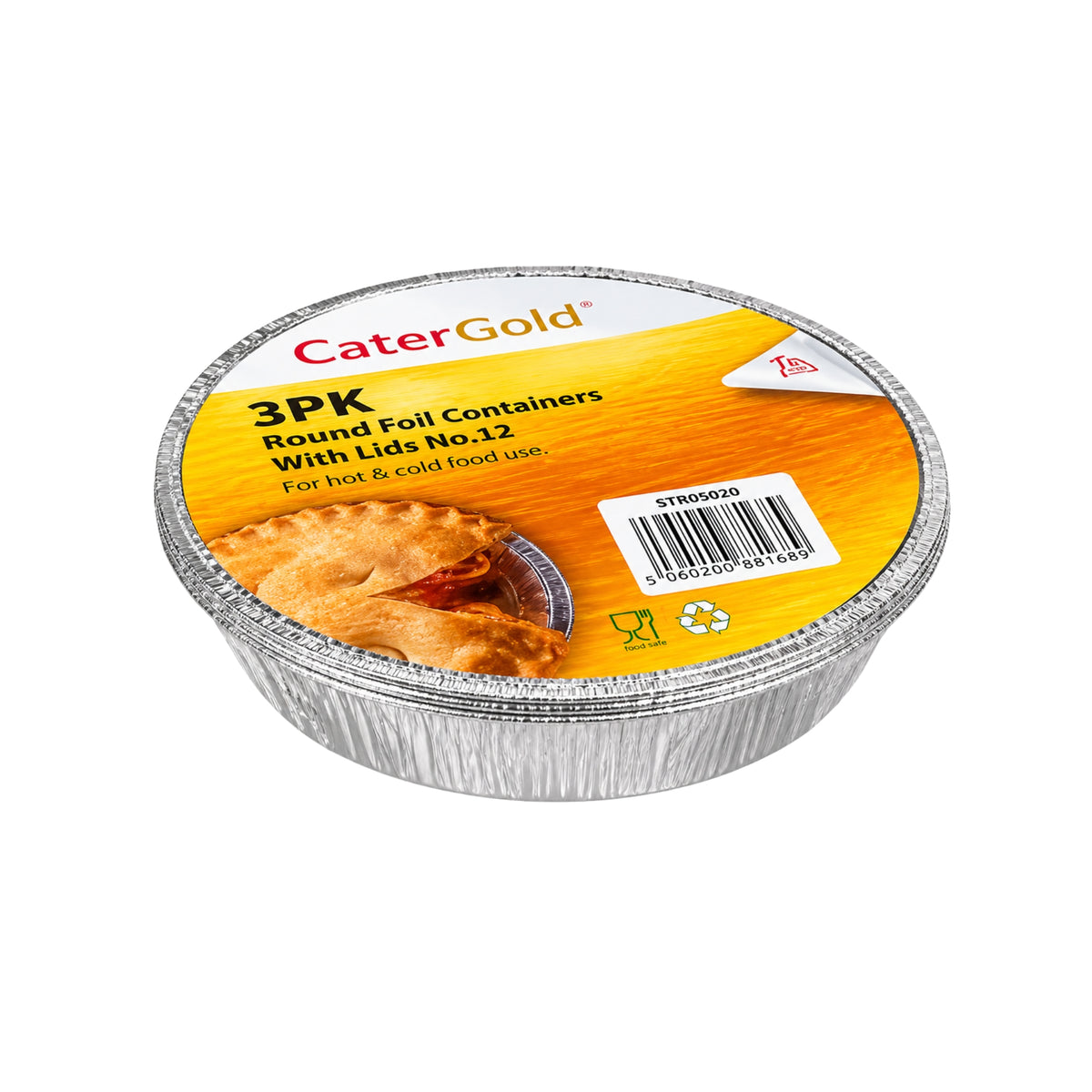 Catergold Round Foil Container No12 3pack