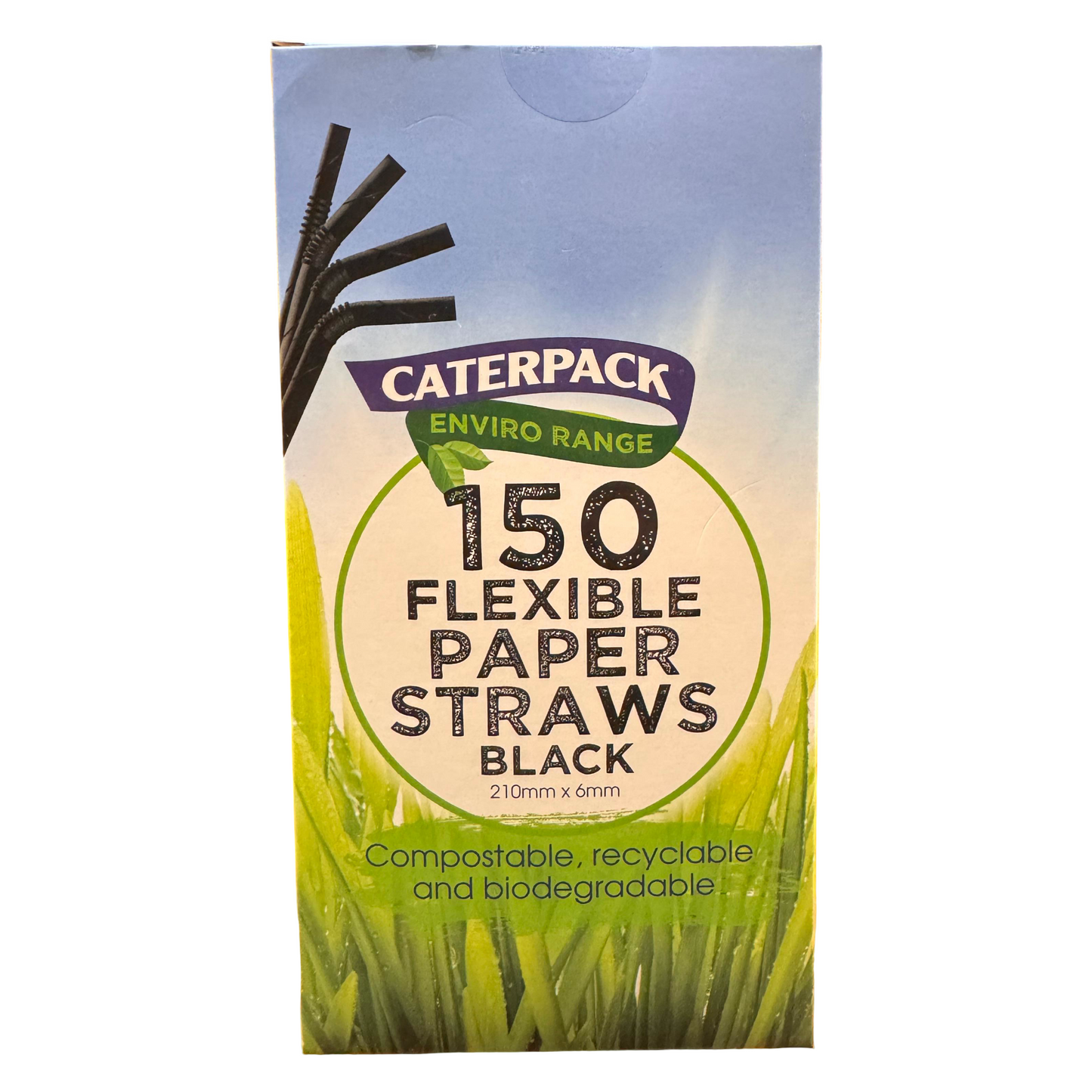 Caterpack 150 Flxrange Straws Black 150 Straw