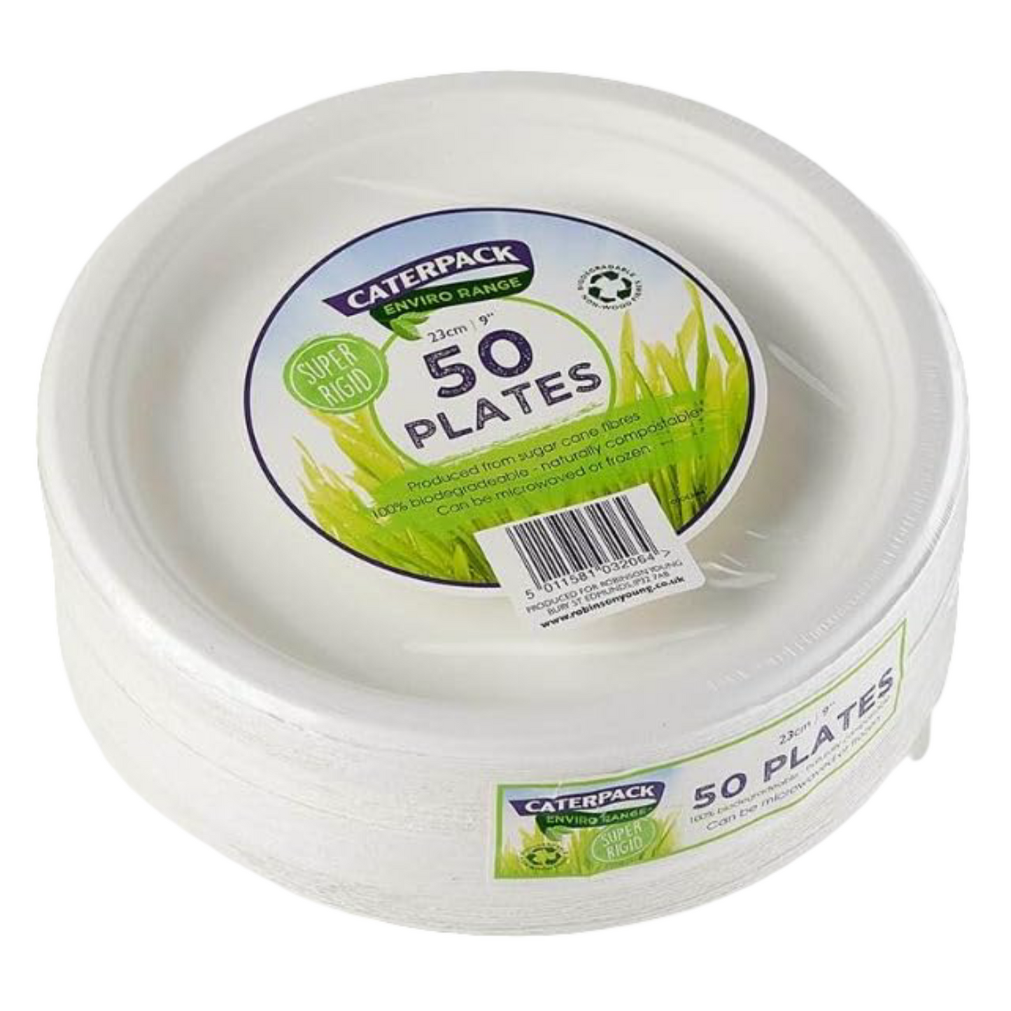 Caterpack Compostable Plates 23cm 50 Plates