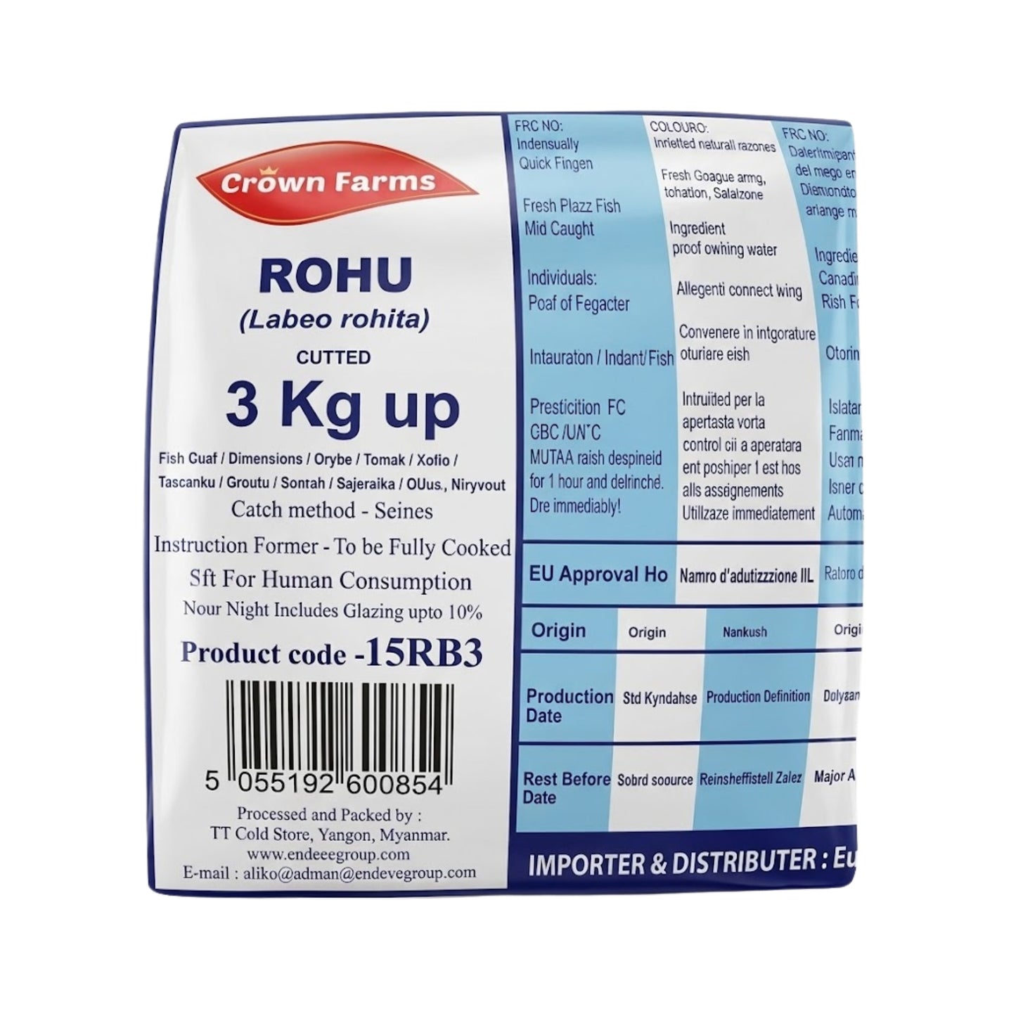 Crown Farm Rohu Whole Approximate Weight 3Kg