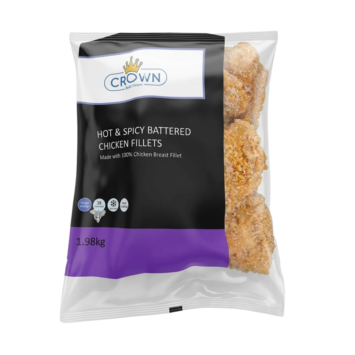 Crown Hot & Spicy Chicken Fillets 1.98kg