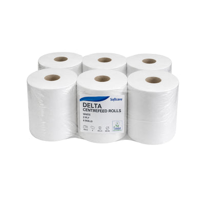 Delta Centrefeed White Rolls
