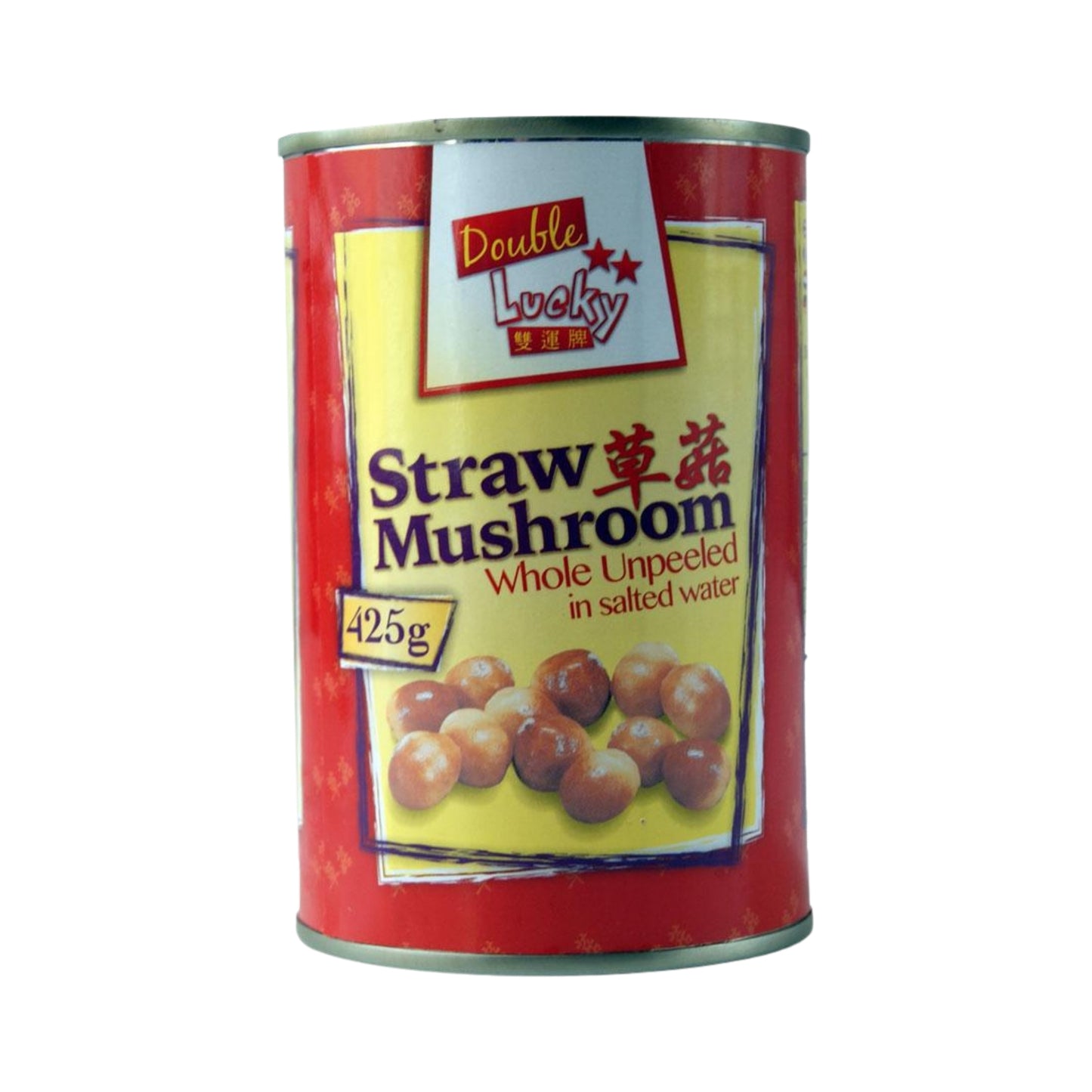 Double Lucky Straw Mushroom Half 425g
