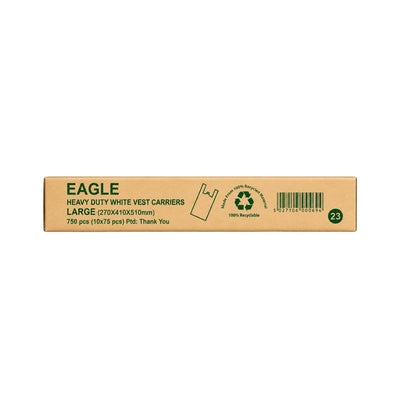 Eagle Thank You White Bags 75s 270x410x510mm