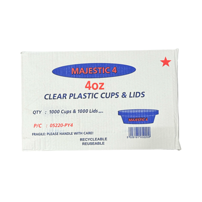 Majestic 4oz Cup + Lids 1000s