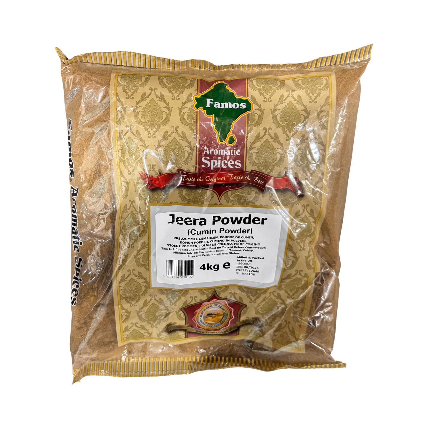 Famos Aromatic Spices Jeera Powder (Cumin) 4kg