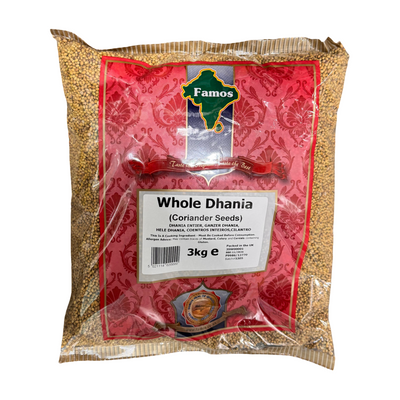 Famos Whole Dhania (Coriander Seeds) 3kg