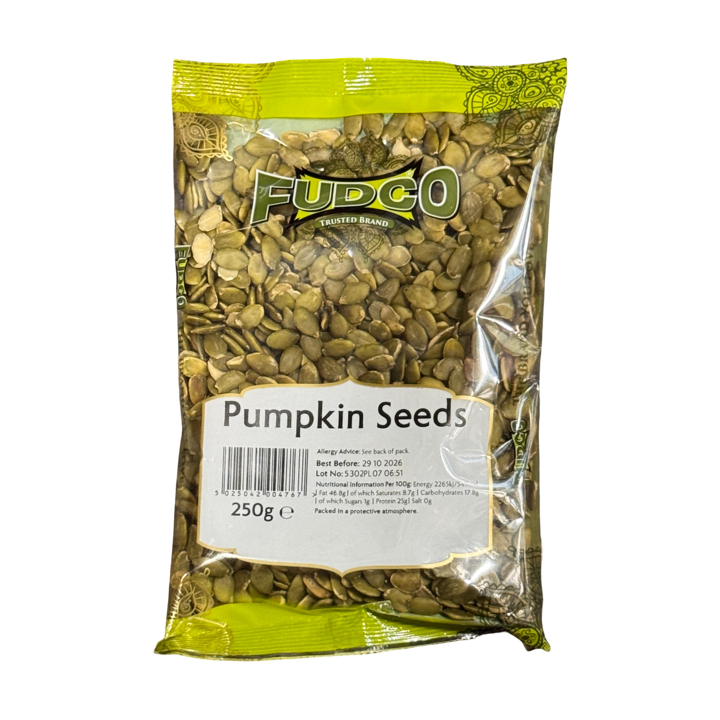 Fudco Dark green Pumpkin Seeds 250g