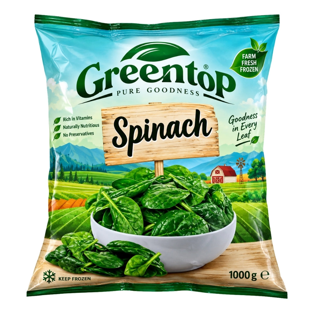 Greentop Cubed Spinach 800g