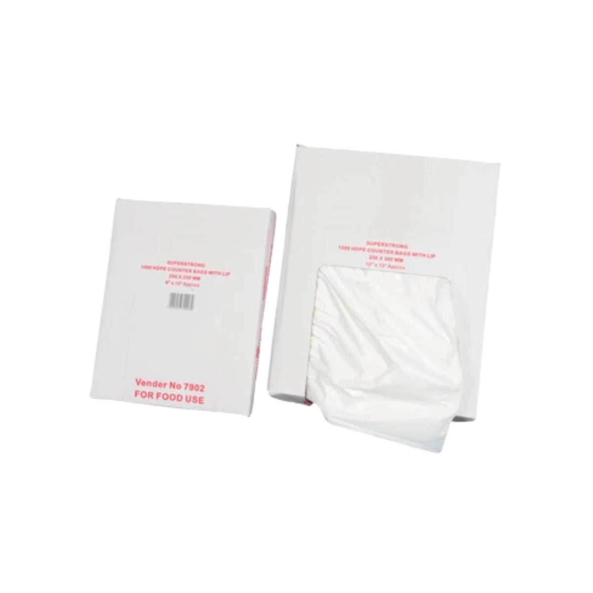 HD White Bags 150x200mm (6x8) 1000xpack