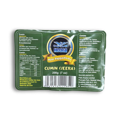 Heera Mini Papad Cumin Jeera 200g