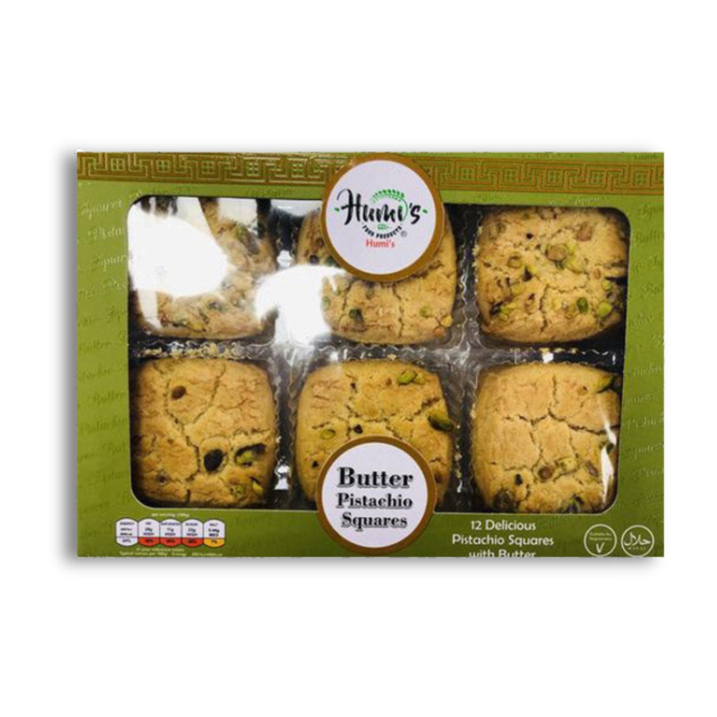 Humi Butter Pistachio Squares 12s