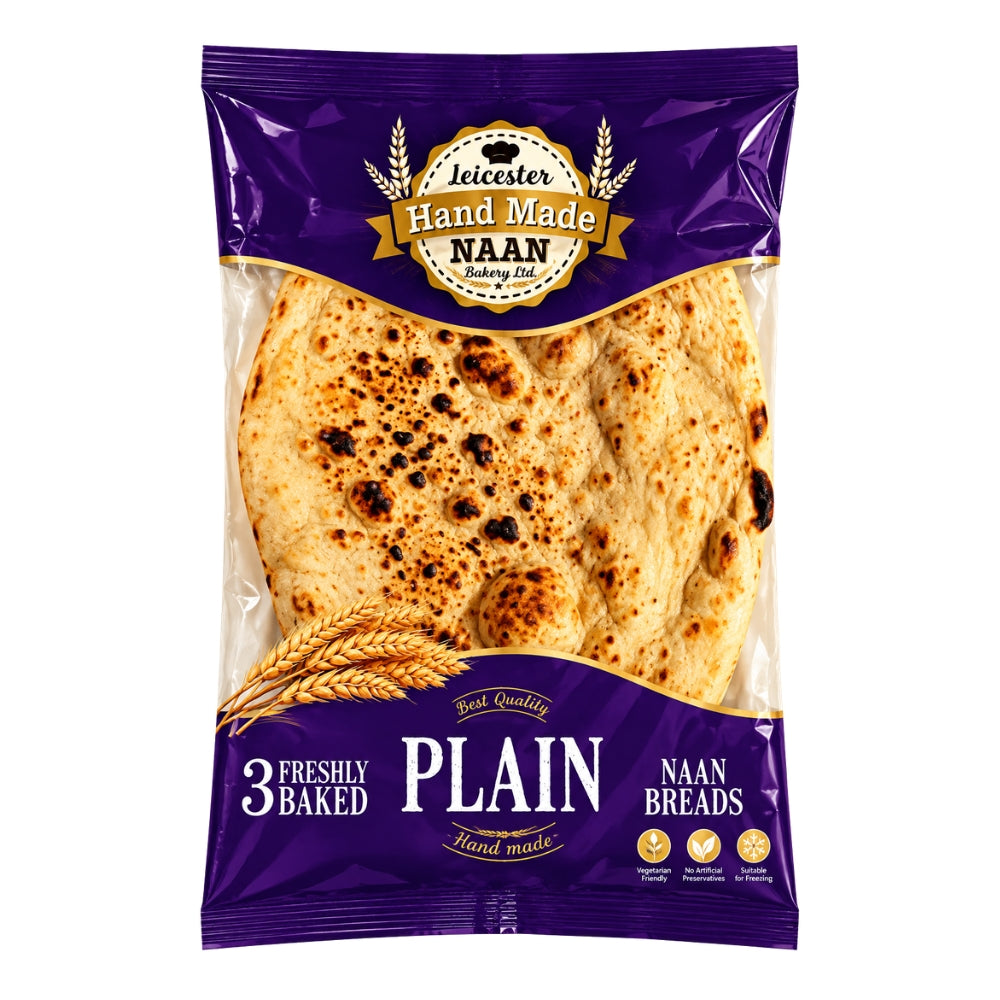 Leicester Hand Made 2 Plain Naan 2s
