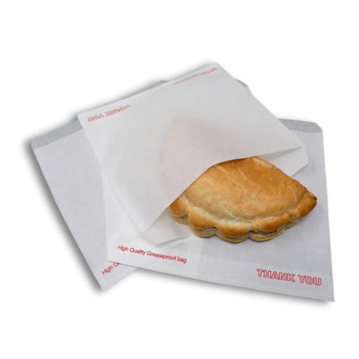 Majestic Greaseproof Thank You White Bags 10x10