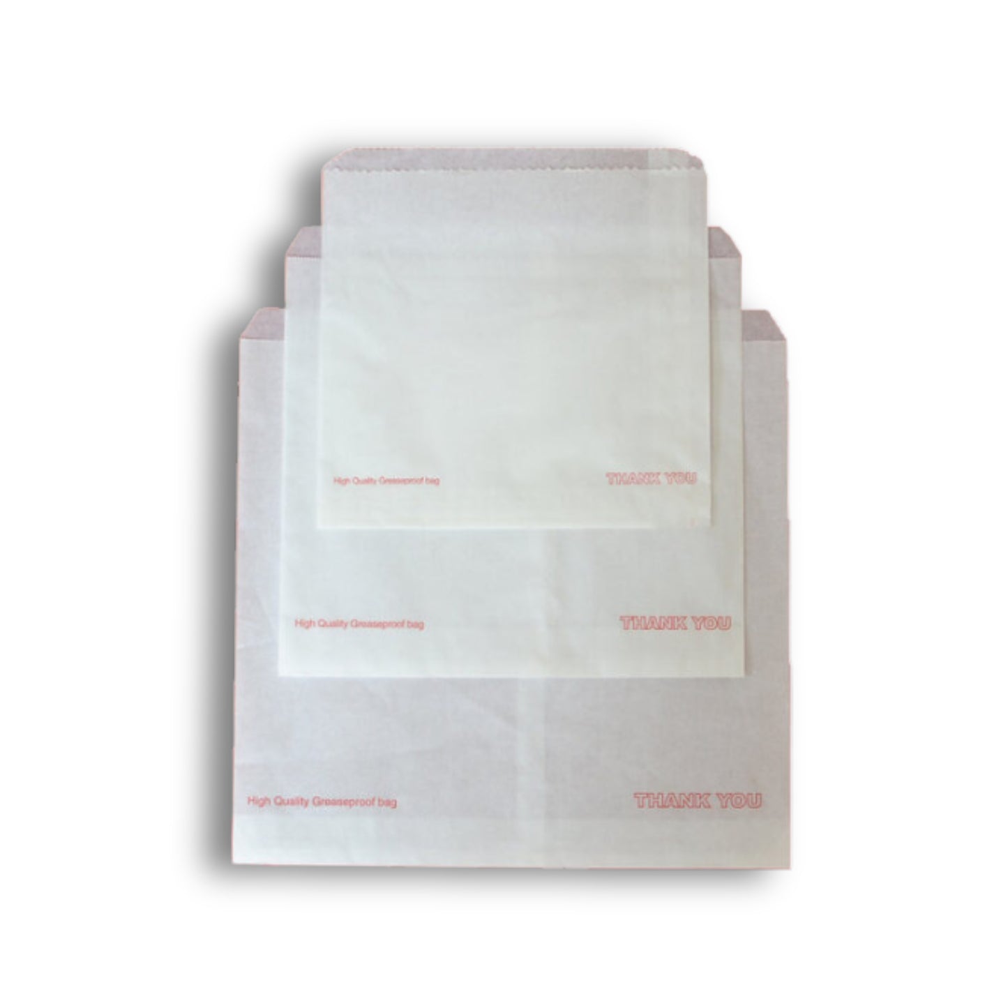 Majestic Thank You 8x8 White Bags Greaseproof
