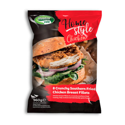 Meadow Vale 8 Crunchy Southern Fried Chicken Breast Fillets 960g