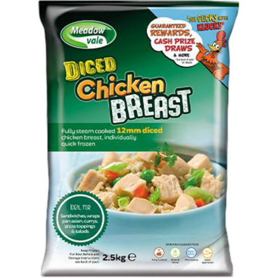 Meadowvale Diced Chicken Breast 12mm 2.5kg