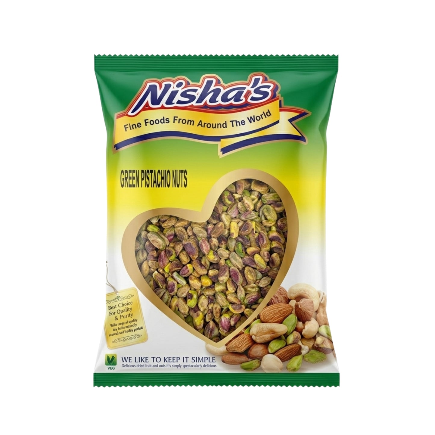Nisha Green Pistachio 750g