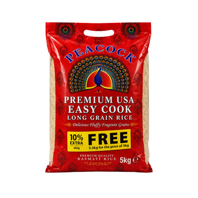 Peacock USA Easy Cook Long Grain Rice 5kg