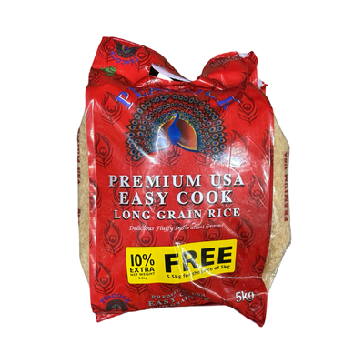 Peacock Easy Cook Rice Long Grain 5kg