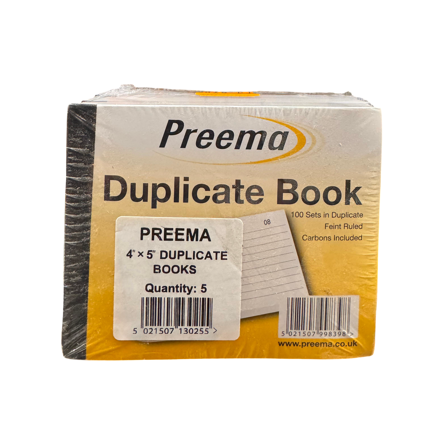Preema Duplicate Book 4"X5" Sgl