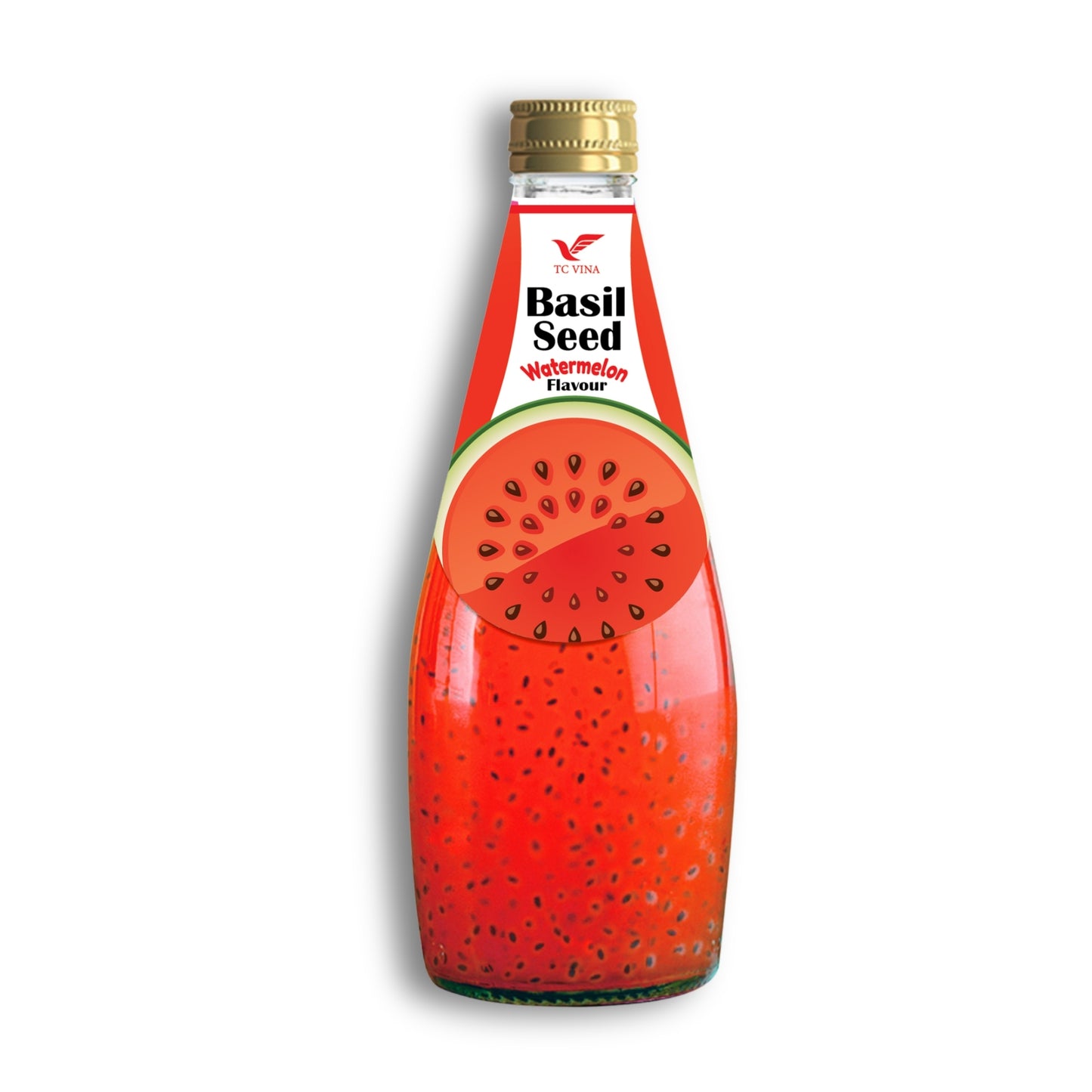 Shama Basil Seed Drink Watermelon Bottle 290ml