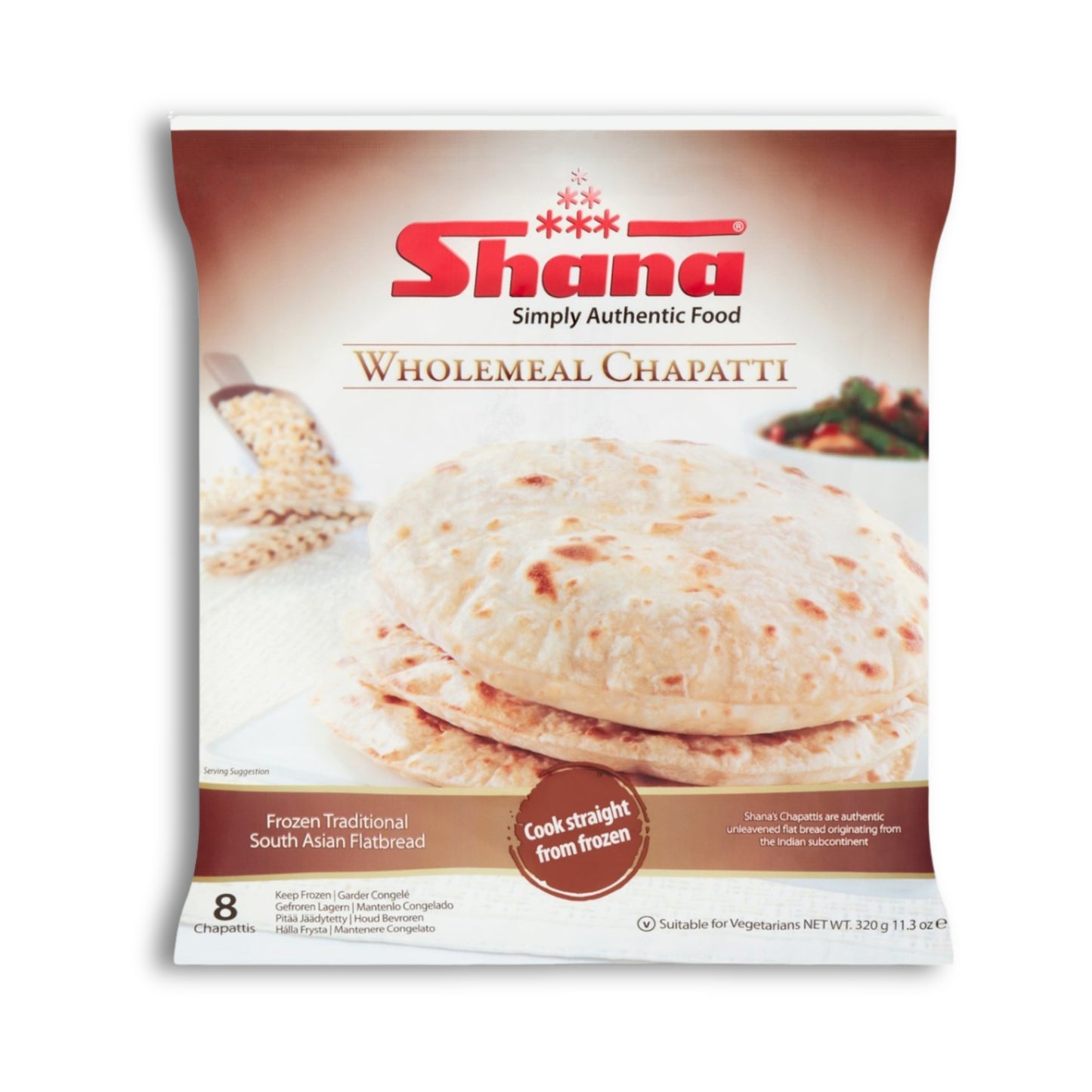 Shana Chapatti Wholemeal 320g