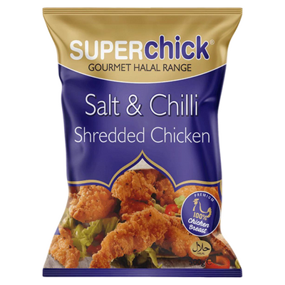 Superchick Salt & Chilli Shredded Chicken 500g