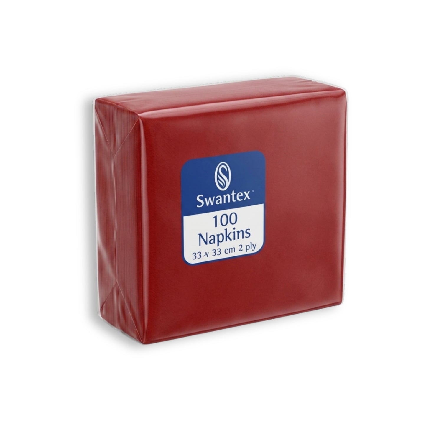 Swan Napkins 33x33 Red 100s