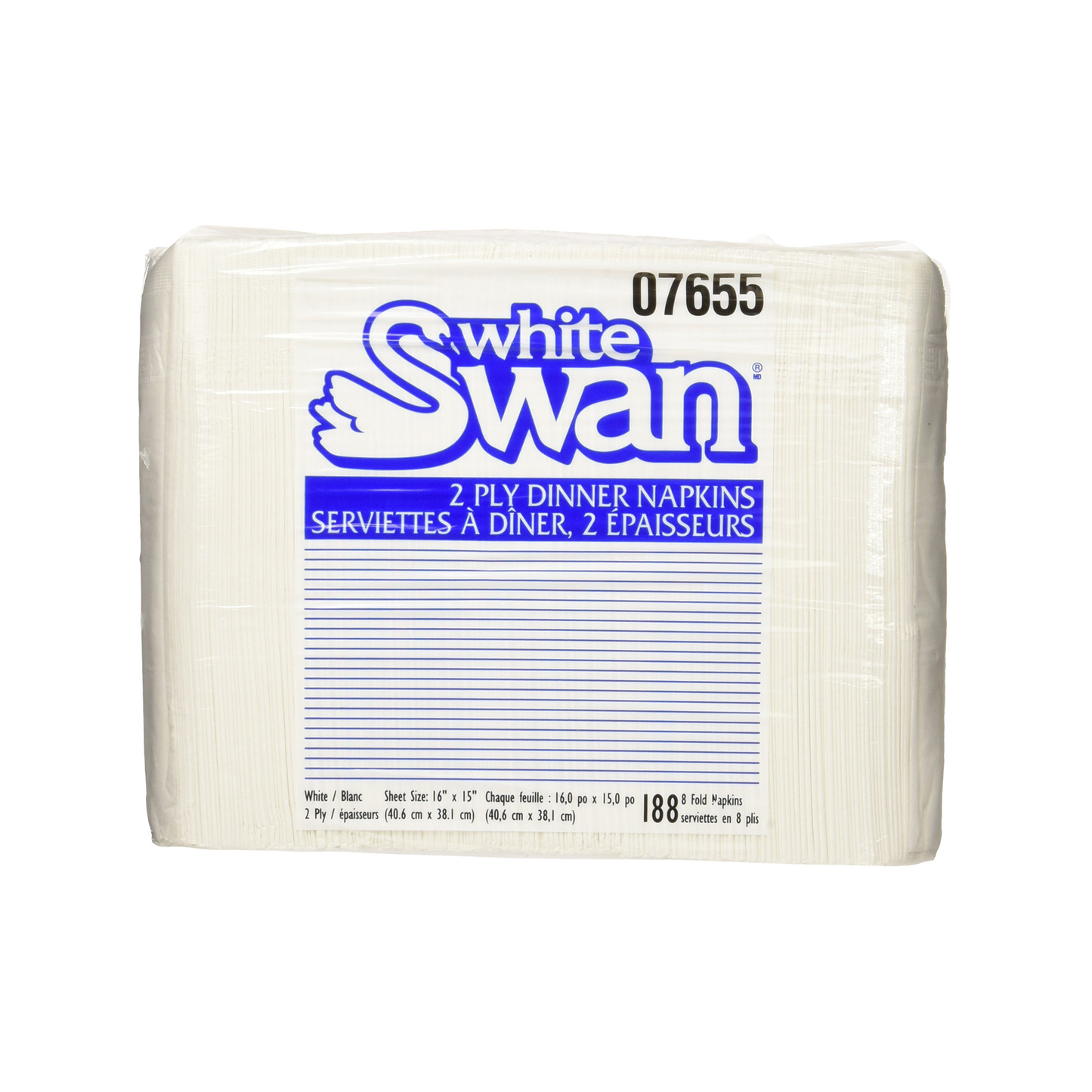 Swan Napkins Wt 2p 33cm Recycled 1x100s