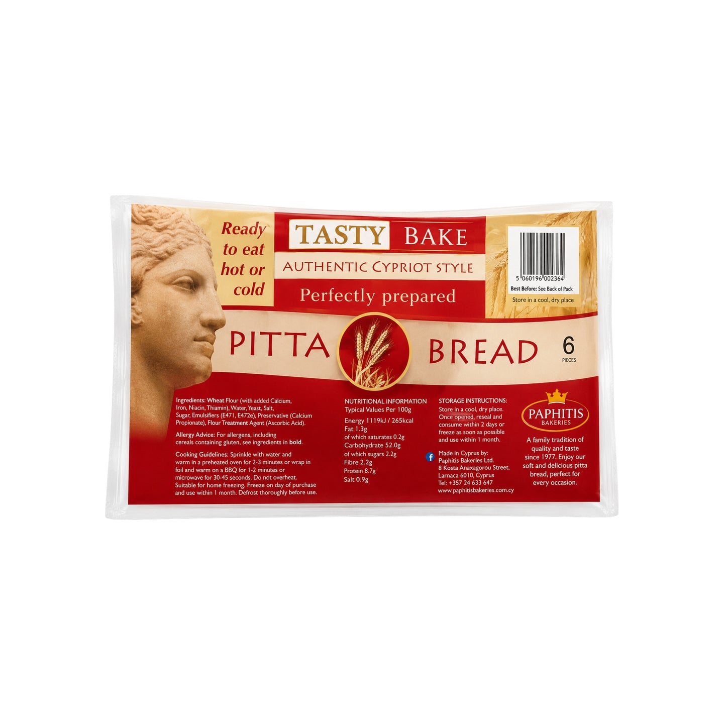 Tasty Bake Pitta Bread 6s