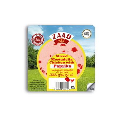 Zaad Sliced Mortadella Paprika Chicken Turkey 200g