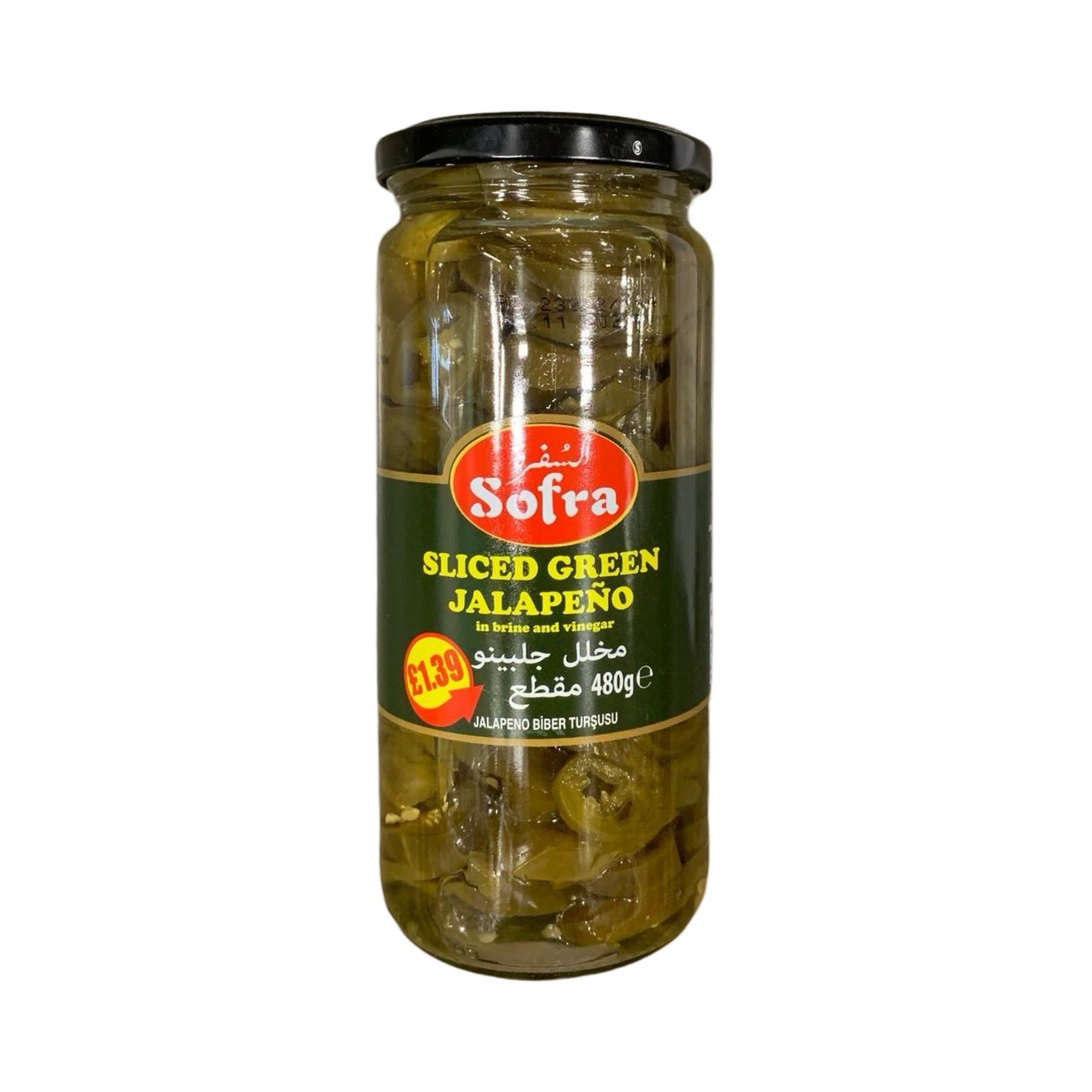 Sofra Sliced Green Jalapeno 480g