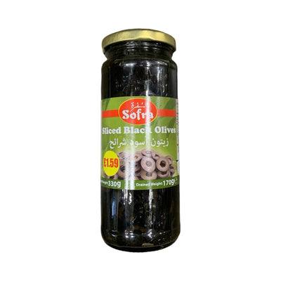 Sofra Sliced Black Olives 330g