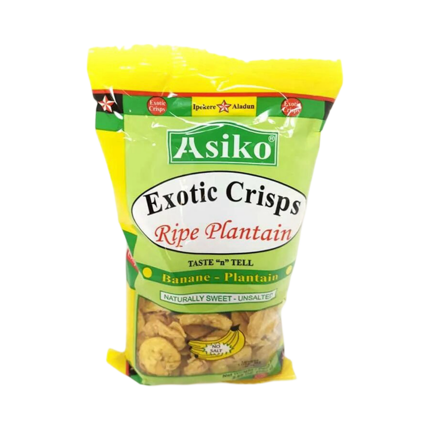 Asiko Exotic Naturally Sweet Plantain Chips 75g