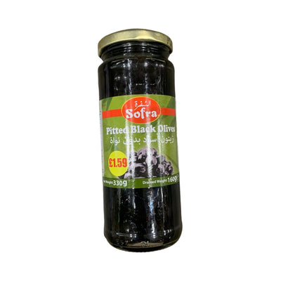 Sofra Pitted Black Olives 330g